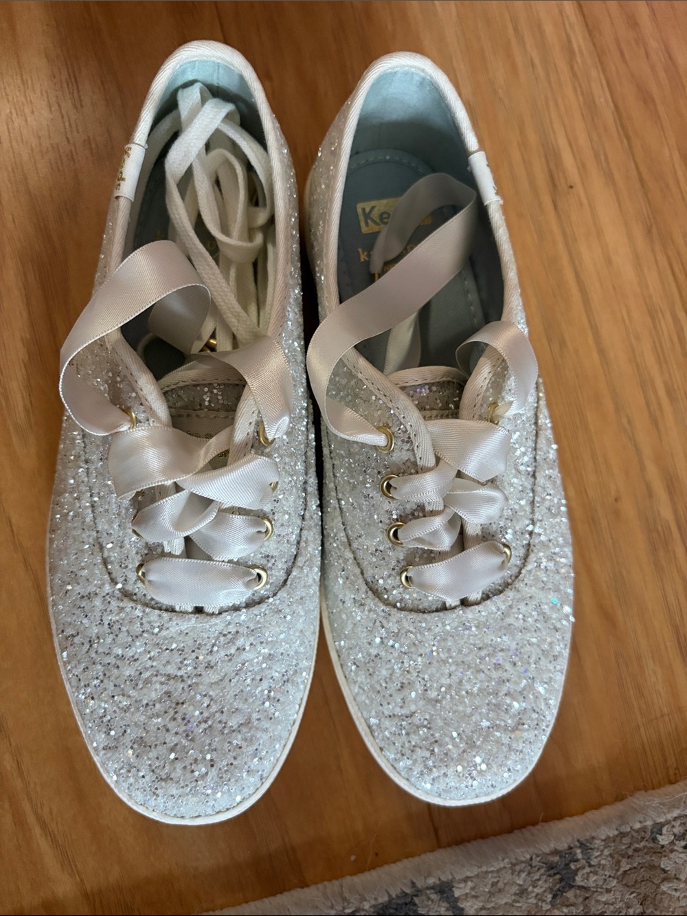 Keds Women's Sparkle Ribbon Sneakers - White